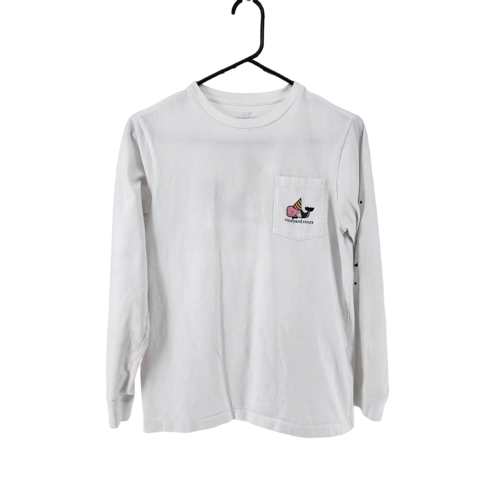 Vineyard Vines Kid's Whale Graphic Pocket Long Sleeve T-Shirt - L